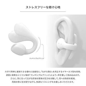 ラディウス　ワイヤレスイヤフォン Ne ホワイト 充電ケース付き ラディウス ワイヤレスイヤフォン Ne ホワイト 充電ケース付き